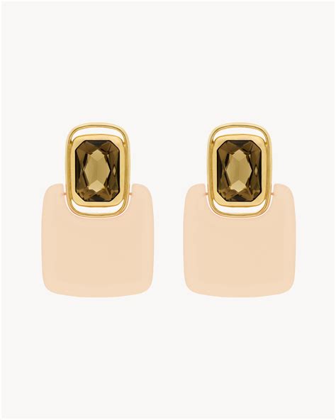 collier ysl femme|ysl cabochon square earrings.